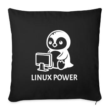 Linux-Leistung - Sofakissenbezug 45 x 45 cm - Schwarz - Vorne