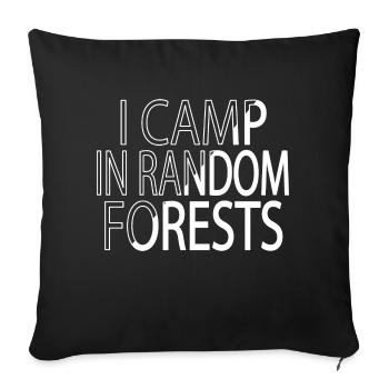 awesome funny sayings family robots artificial - Sofa pillowcase 17,3'' x 17,3'' (45 x 45 cm) - black - Front