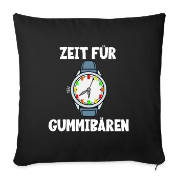 Time for gummy bears! Gummy Bear Watch Candy - Sofa pillowcase 17,3'' x 17,3'' (45 x 45 cm) - black - Front