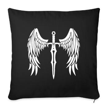 Winged Sword - Sofa pillowcase 17,3'' x 17,3'' (45 x 45 cm) - black - Front