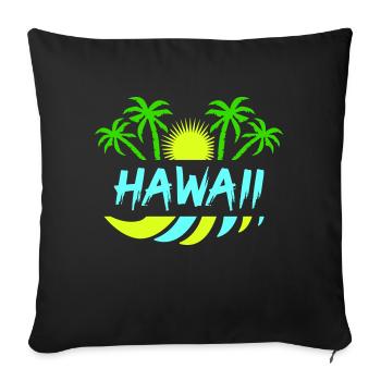 Hawaï - Housse de coussin décorative 45 x 45 cm - noir - Devant