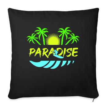 Surf Paradise - Sofa pillowcase 17,3'' x 17,3'' (45 x 45 cm) - black - Front