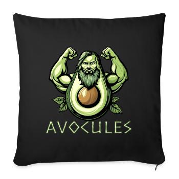 Avocules - the fruit of God - Sofa pillowcase 17,3'' x 17,3'' (45 x 45 cm) - black - Front