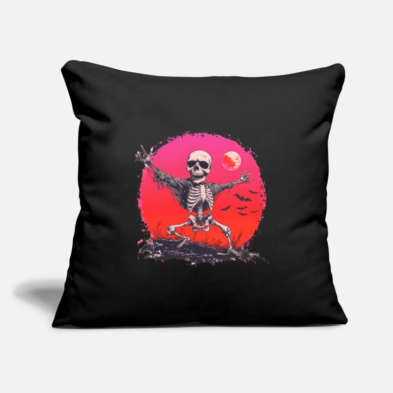 Dancing Skeleton Skull Halloween Sofa pillowcase 17,3'' x 17,3'' (45 x 45 cm)