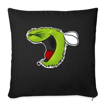 Hahahahaha bumblebee - Sofa pillowcase 17,3'' x 17,3'' (45 x 45 cm) - black - Front