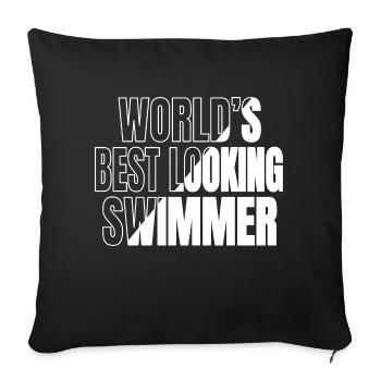 birthday swimming trunks fun bicycle sea beach - Sofakissenbezug 45 x 45 cm - Schwarz - Vorne