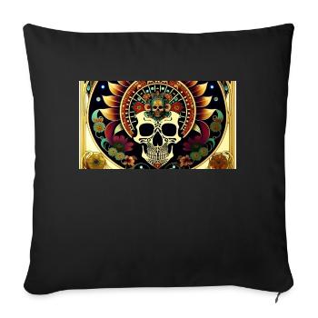Fiesta Mexicana Skull & Bones - Sofakissenbezug 45 x 45 cm - Schwarz - Vorne