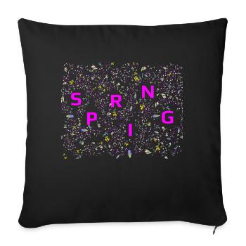 Spring - Sofa pillowcase 17,3'' x 17,3'' (45 x 45 cm) - black - Front