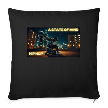 HIP HOP - A STATE OF MIND - Housse de coussin décorative 45 x 45 cm - noir - Devant