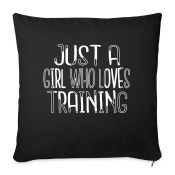 gift funny quote graphic statement love outdoors - Sofa pillowcase 17,3'' x 17,3'' (45 x 45 cm) - black - Front