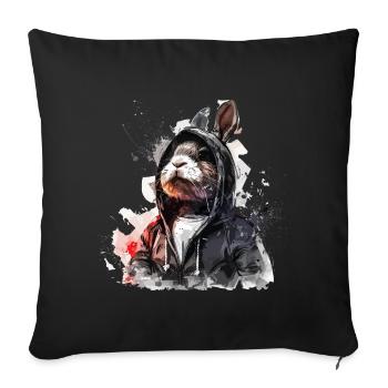 Le parrain de Pâques - Housse de coussin décorative 45 x 45 cm - noir - Devant