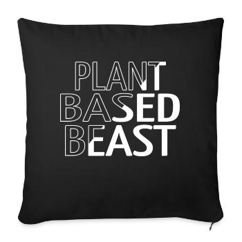 Communauté végétalienne Desserts végétaliens génial - Housse de coussin décorative 45 x 45 cm - noir - Devant