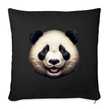Panda - Sofakissenbezug 45 x 45 cm - Schwarz - Vorne