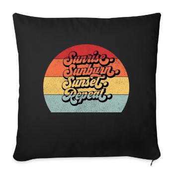 Sunrise - Sofa pillowcase 17,3'' x 17,3'' (45 x 45 cm) - black - Front