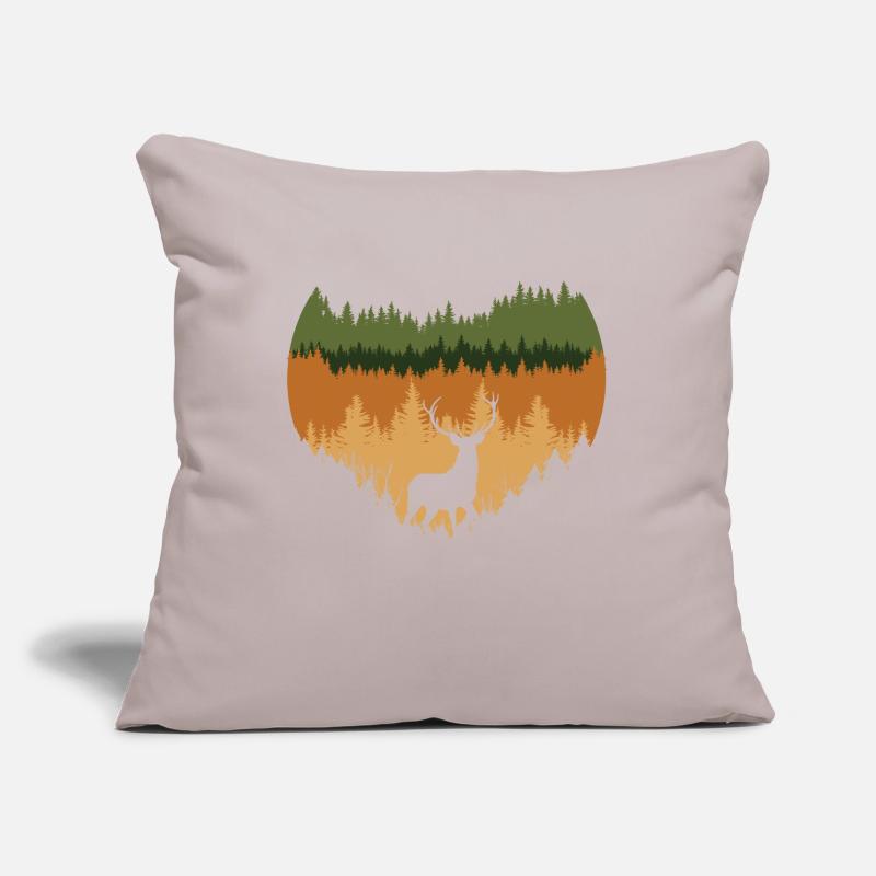 deep forest and deer Sofa pillowcase 17,3'' x 17,3'' (45 x 45 cm)