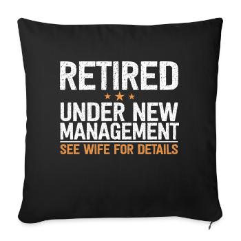 Funny Retirement Party Dad Grandpa Father's Day - Sofa pillowcase 17,3'' x 17,3'' (45 x 45 cm) - black - Front