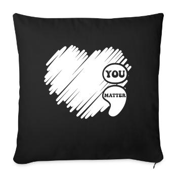 Mental Health Awareness Vintage Groovy Mental - Sofa pillowcase 17,3'' x 17,3'' (45 x 45 cm) - black - Front