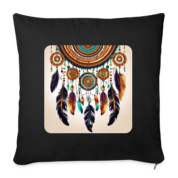 Spiritual Dream Catcher - Sofa pillowcase 17,3'' x 17,3'' (45 x 45 cm) - black - Front