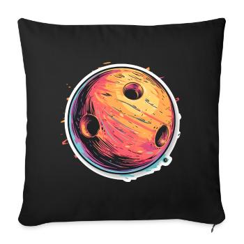Bowling Ball Cartoon Look - Sofa pillowcase 17,3'' x 17,3'' (45 x 45 cm) - black - Front