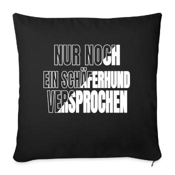 Chien chiot ludique disant - Housse de coussin décorative 45 x 45 cm - noir - Devant