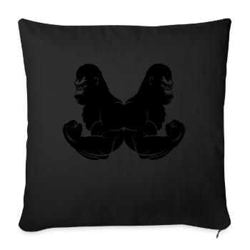 Gorilla 2 - Sofa pillowcase 17,3'' x 17,3'' (45 x 45 cm) - black - Front