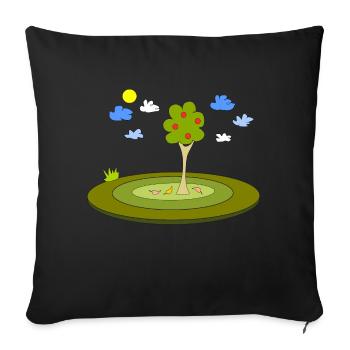 Pièce de nature - Housse de coussin décorative 45 x 45 cm - noir - Devant