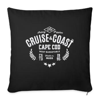 Cruise Coast Cape Cod - Sofa pillowcase 17,3'' x 17,3'' (45 x 45 cm) - black - Front