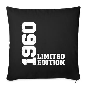 Cadeau Anniversaire Millésime 1960 Classique 1960 - Housse de coussin décorative 45 x 45 cm - noir - Devant