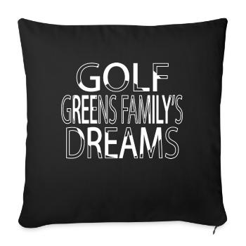 humour drôle citation idée cadeau golf mode de vie drôle - Housse de coussin décorative 45 x 45 cm - noir - Devant