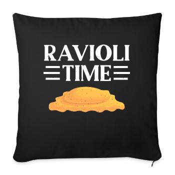 L’heure des raviolis - Housse de coussin décorative 45 x 45 cm - noir - Devant
