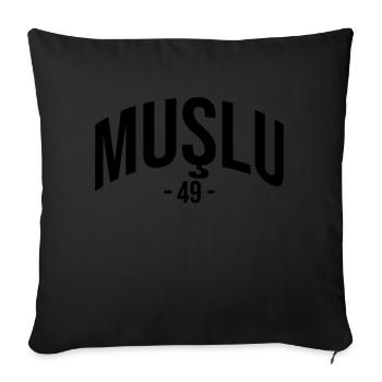Mus 49 Türkei Turkiye Geschenk Urlaub TR Türk - Sofakissenbezug 45 x 45 cm - Schwarz - Vorne