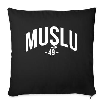 Mus 49 Türkei Turkiye Geschenk Urlaub TR Türk - Sofakissenbezug 45 x 45 cm - Schwarz - Vorne
