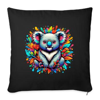 Koala - Housse de coussin décorative 45 x 45 cm - noir - Devant