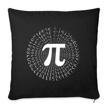 Pi Circle Number Mathematics Math - Sofa pillowcase 17,3'' x 17,3'' (45 x 45 cm) - black - Front