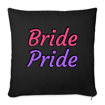 Bride Pride - Lesbian Wedding - Sofa pillowcase 17,3'' x 17,3'' (45 x 45 cm) - black - Front