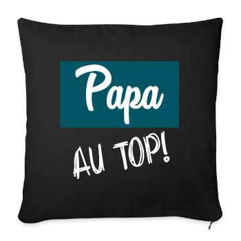 HAPPY FATHER'S DAY. DAD. FATHER'S DAY. FATHER - Sofa pillowcase 17,3'' x 17,3'' (45 x 45 cm) - black - Front