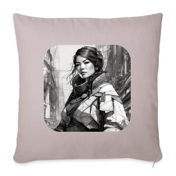Cooles Fantasy Girl - Sofakissenbezug 45 x 45 cm - helles Taupe - Vorne