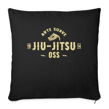 Chemise de Jiu Jitsu Brésilien Arte Suave Oss BJJ - Housse de coussin décorative 45 x 45 cm - noir - Devant