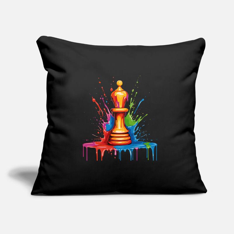 Évêque, Échecs, Cheval Housse de coussin décorative 45 x 45 cm