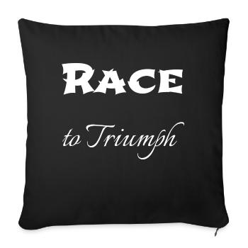 anniversaire cool blagues course de chevaux communauté blague - Housse de coussin décorative 45 x 45 cm - noir - Devant