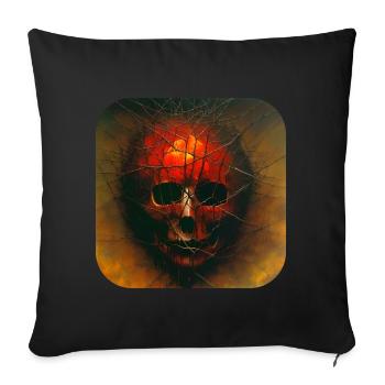 Dark Horror Face - Sofa pillowcase 17,3'' x 17,3'' (45 x 45 cm) - black - Front