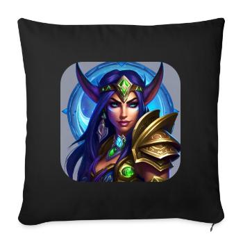 Proud Fantasy Elf Warrior - Sofa pillowcase 17,3'' x 17,3'' (45 x 45 cm) - black - Front