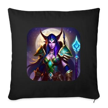 Proud Fantasy Elf Warrior - Sofa pillowcase 17,3'' x 17,3'' (45 x 45 cm) - black - Front