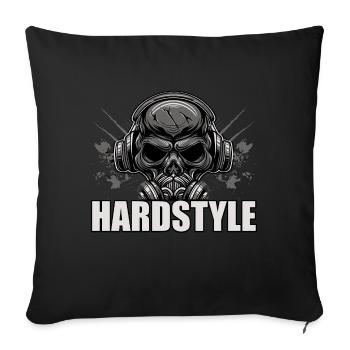 Hardstyle - Sofakissenbezug 45 x 45 cm - Schwarz - Vorne