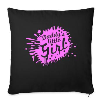 Graffiti Daddys Little Girl Daddys Girl gouttes - Housse de coussin décorative 45 x 45 cm - noir - Devant