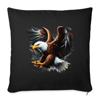 Eagle - Sofa pillowcase 17,3'' x 17,3'' (45 x 45 cm) - black - Front