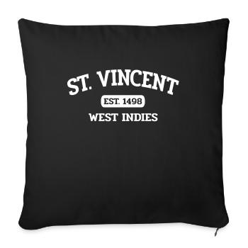 Saint Vincent - Kingstown - Caribbean - West Indies - Sofa pillowcase 17,3'' x 17,3'' (45 x 45 cm) - black - Front