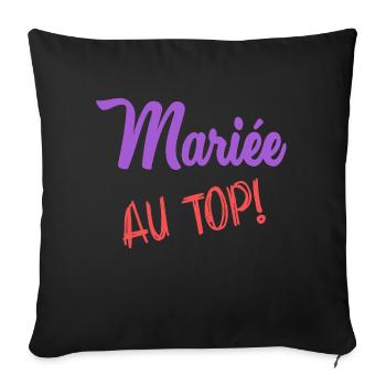 MARIEE - Housse de coussin décorative 45 x 45 cm - noir - Devant