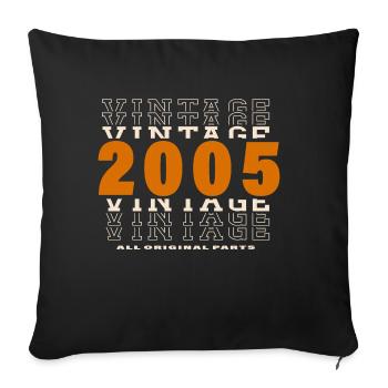 2005: Vintage - 19th Anniversary - Sofa pillowcase 17,3'' x 17,3'' (45 x 45 cm) - black - Front