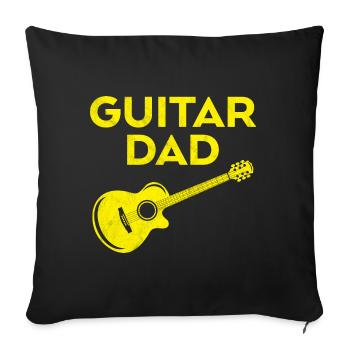 Guitar Dad Yellow - Sofa pillowcase 17,3'' x 17,3'' (45 x 45 cm) - black - Front